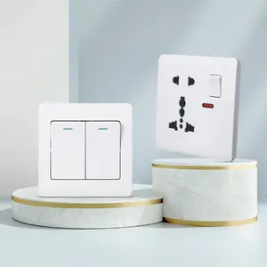 Electrical 240V 13A UK And US Standard Wall Design Socket And Switch With USB