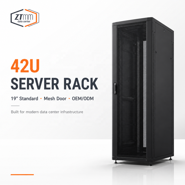 42U Ventilated Server Rack Cabinet 19 Inch Network Cabinet with Mesh Door