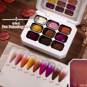 4IN1 Pat Ombre Gel Nail Polish Easy Gradient Painting Gel for DIY French Nail Manicure Solid <b>UV</b> Varnishes <b>Paint</b> Art Gel - Product Image 4