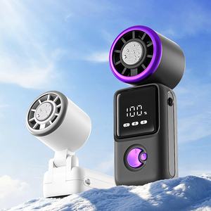 Ventilador de Mano Plegable K828 con Compresa de Hielo Colorida, Refrigeración por Semiconductor de Alta Velocidad, Pantalla Digital, para Auto y Exteriores - Product Image 2