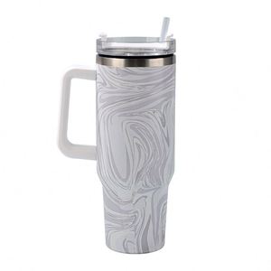 Maxfree Creative New 40oz Car Cup 304 Stainless Steel Insulated Cup, Large Capacity with Handle, Ice Cream Cup - Product Image 1