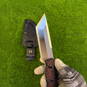 Couteau de camping à lame fixe haute dureté, en acier 5Cr13, manche G10, étui Kydex, pour la défense personnelle, la survie et la chasse (vente en gros) - Product Image 3