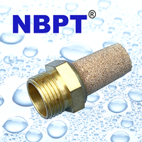 Silencieux pneumatique série BLSM en bronze fritté pour l'échappement d'air, contrôle du bruit, résistance à la corrosion