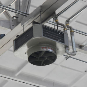 9KW 30000BTU Industrial Techo Unidad de agua caliente Calentador de bobina de ventilador, con salida de chorro, fuerza de viento fuerte y largo alcance - Product Image 4