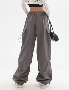 Nuovo arrivo stile Y2K da <span class=keywords><strong>donna</strong></span> Street Wear <span class=keywords><strong>pantaloni</strong></span> a vita con cordoncino basso <span class=keywords><strong>pantaloni</strong></span> larghi Cargo con paracadute <span class=keywords><strong>pantaloni</strong></span> Casual da <span class=keywords><strong>donna</strong></span> - Product Image 5