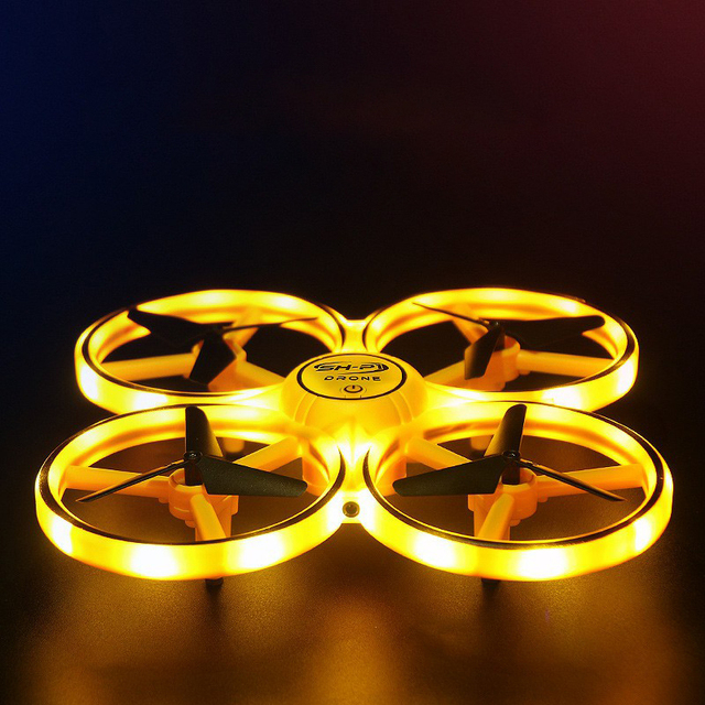 ZD325 Hand Sensor Drone With Smart Watch Controlled RC Quadcopter Aircraft Hand Gesture Control Mini Drone With LED Light