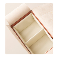Boîte-cadeau en cuir PU de luxe, emballage pour coffret cadeau, sac d'emballage pour coffret cadeau pour le Ramadan avec poignée en bambou et insert en mousse