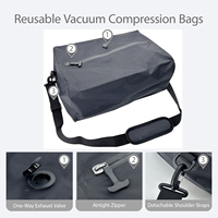 Sacs de rangement sous vide avec pompe, sacs d'emballage sous vide, sacs à fermeture hermétique pour vêtements, sac de compression pliable de luxe, sac de voyage
