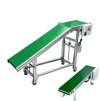 Konveyor Sabuk Lini Perakitan Kecil, Sabuk PU Food Grade, Profil Aluminium untuk Mesin Cetak Injeksi, Transportasi Paket
