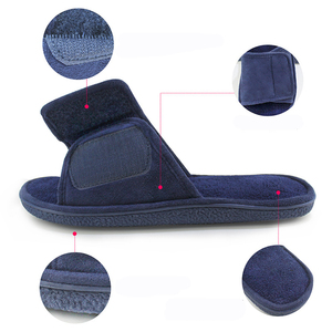 Pantuflas de <span class=keywords><strong>Casa</strong></span> Extra Anchas y Cómodas, Ajustables, con Punta Abierta, de Espuma Viscoelástica, para Diabéticos, para Interiores, para <span class=keywords><strong>Hombre</strong></span> - Product Image 4