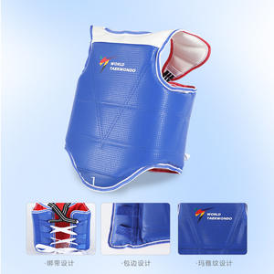 Protecteur de poitrine World Taekwondo bleu unisexe, équipement de protection durable pour l'entraînement et la compétition en arts martiaux - Product Image 5