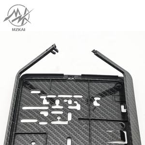Accesorios de coche JDM impreso en blanco Abs plástico Número de coche soporte para matrícula marco fibra de carbono logotipo personalizado para Euro europeo - Product Image 3