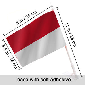 Banderas de Indonesia, ID de Indonesia, países nacionales, Mini bandera pequeña para decoración de pared de puerta exterior al aire libre con Base autoadhesiva - Product Image 2