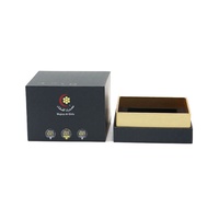 Set Regalo di Miele in Scatola Rigida Quadrata Personalizzabile in Cartone Riciclato Biodegradabile con Rivestimento in Spugna