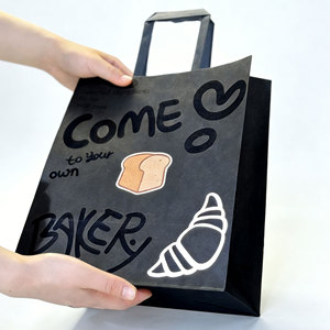 <span class=keywords><strong>Bolsa</strong></span> de <span class=keywords><strong>Papel</strong></span> Kraft Marrón para Compras, Regalos, Comida y Café, con Asa Redonda Plana, Personalizable con su Logotipo, MOQ Bajo - Product Image 5