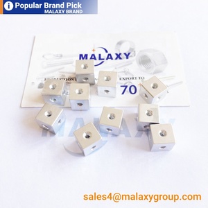 MALAXY alluminio sei lati connettore blocco di fissaggio quadrato M3 M4 M5 M6 alluminio cubo connettore staffa dado triangolo - Product Image 6