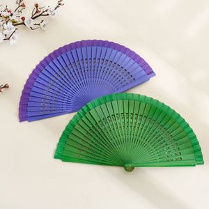 Abanico de mano plegable personalizado con impresión a medida, de tela, de madera, de bambú español pintado, para promoción, al por mayor - Product Image 4