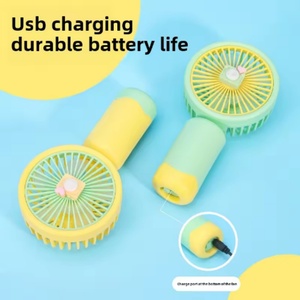 Ventilador USB Portátil Mini de Dibujos Animados - Ventilador Pequeño de Plástico Compacto para Hogar y Comercio Transfronterizo - Product Image 2