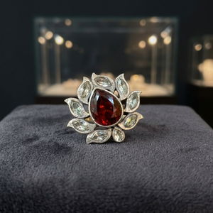Bague Kundan Bohème en Gros pour Femme, Bijou Indien Traditionnel Ajustable, Tendance, pour Mariage et Fête - Product Image 3