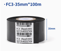 Pita Kode Resin Anti Gores FC2 untuk Printer Label Oki/HP// 20mm-240mm X 200m-600m Kompatibel dengan Mainan Plastik