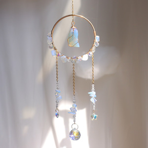 Feng Shui Design Style fête des mères <span class=keywords><strong>carillon</strong></span> éolien en cristal et attracteur de lumière du soleil décorations de pendentif en cristal de gravier naturel - Product Image 4