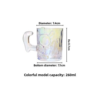 Taza <span class=keywords><strong>de</strong></span> Café <span class=keywords><strong>de</strong></span> Vidrio Moderna con Relieve Pintado a Mano, Diseño <span class=keywords><strong>de</strong></span> Conejo Adorable, Ecológica, Apta para Microondas, para Bebidas Frías, Regalo <span class=keywords><strong>de</strong></span> Boda para Parejas, para <span class=keywords><strong>Biblioteca</strong></span> - Product Image 6