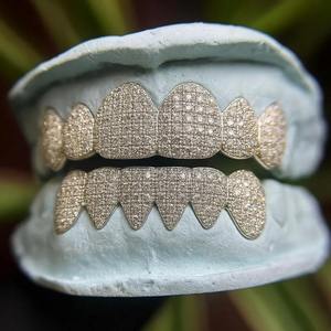 Grillz de Diamante Moissanita Premium, Corte Brillante Redondo, Joyería de Moda Hip Hop de Lujo, Accesorio Dental para Hombres y Mujeres - Product Image 3