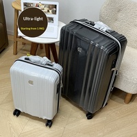 Valise à roulettes ultra-légère de 1,9 kg, 20 pouces, résistante à la saleté, en fibre de carbone, avec serrure TSA, roues silencieuses, 28