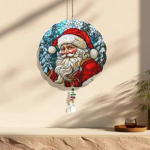 Carillon éolien de Noël 3D rotatif en acier inoxydable, résistant aux intempéries, décoratif, de luxe et coloré pour jardin - Product Image 4