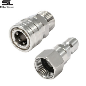 Sulai Machinery High <b>Pressure</b> <b>Washer</b> <b>Adapter</b> M22 14 Stainless Steel Quick Disconnect For Water Gun Hose - Product Image 1
