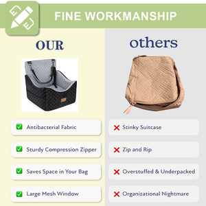 Hunde-Autositz, Erhöhter Reise-Tragekorb für Kleine Hunde und Katzen, Verstellbare Sicherheitsgurte, Waschbarer Bezug - Product Image 6