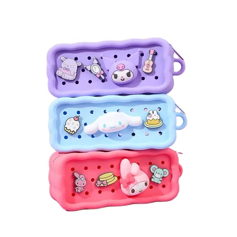 Hot Capacity Pu Pencil Case Anime Kurom My Melody Pachacco Student Stationery Pen Case Pencil Storage Box