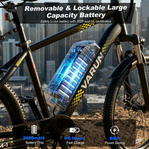 Dropshipping, faible MOQ, VARUN, vélo électrique de montagne 24 pouces, 350W, 32KM/H, autonomie de 50KM, Shimano 7 vitesses, randonnées en sentier, adultes, CA, 3-7 jours - Product Image 3