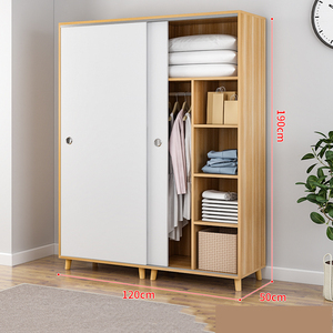 Muebles de Dormitorio Personalizados Baratos, Sistema de Armario, Armario de Almacenamiento de Ropa, Armario Moderno de Madera, <span class=keywords><strong>Ancho</strong></span> de 120 cm, <span class=keywords><strong>Armarios</strong></span> Blancos - Product Image 1