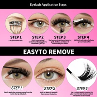 Lot de 10 paquets de faux cils synthétiques 30D 40D 50D 100D – Extensions de cils segmentées DIY légères et imperméables, très populaires