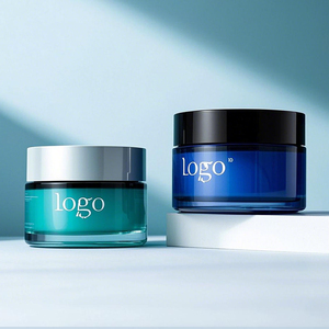 Elegante frasco de vidrio transparente tapa plateada 15ml/30ml/50ml/100ml/150ml crema de ojos de plástico de gama alta crema facial cosmética orgánica para el cuidado de la piel - Product Image 1