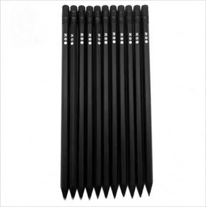Personnalisé sur mesure en bois noir de 7,5 pouces # 2 crayons standard Hb pour le bureau, l'école et la maison avec gomme promotionnelle en cadeau - Product Image 4