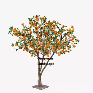 Venta caliente Artificial Orange Tree Fruit Tree Tomate Arbutus Pomelo Fruit Decoración interior Centro comercial Supermercado Paisaje Árbol - Product Image 2