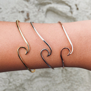 De moda de verano de playa 2mm de alambre de ola de Océano Abierto brazalete pulsera brazalete para las mujeres - Product Image 2