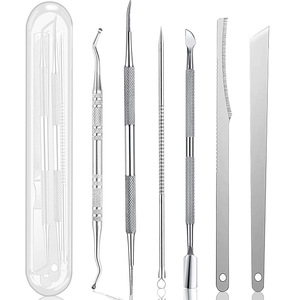 Stainless Steel Nail Care Tool Set 6 Pieces With Storage <b>Box</b> For Manicure Pedicure Ingrown Nail <b>Removal</b> - Product Image 1