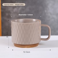 Mug à café en céramique 420 ml (14 oz) avec boîte cadeau, grand format, style Ins, logo personnalisé, vente en gros, esthétique mate, compatible micro-ondes et lave-vaisselle, pour la maison