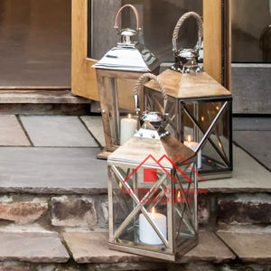 Decoración de mesa, candelabro de acero de primera calidad, Juego de 2 farolillos para velas de suelo de jardín para boda - Product Image 3