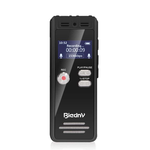 BIEDNY Premium Mini Dictaphone Enregistreur audio à commande vocale avec extension de carte TF pour conférences-Lecture WAV & MP3 - Product Image 1