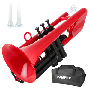 Trompeta de plástico ABS de alta calidad para principiantes y estudiantes Trompeta pequeña ligera Bb Key con bolsa de concierto - Product Image 1