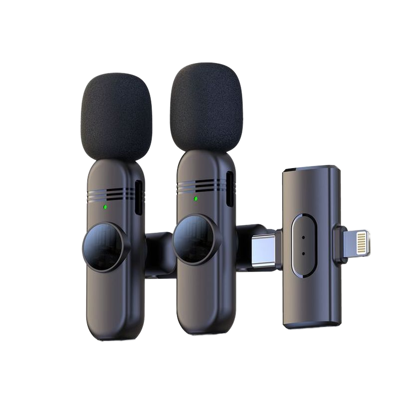 K9 Wireless Lavalier Microphone | Noise Cancelling Clip-On Mic for Smartphone - Kuwait