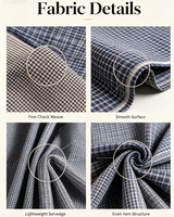 Tissu en polyester à carreaux teint en fil, style britannique, pour chemises garçons et filles, respirant, résistant aux plis, pour vêtements DIY