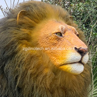 Modèle de lion animatronique pour parc safari, servant de spectacle animal automatique ou d'exposition interactive d'animaux robotiques de la prairie africaine