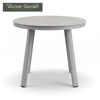 Ensemble de table à manger ronde pour jardin, plateau en pierre frittée, pour jardin, villa, hôtel, fabricant de meubles d'extérieur en aluminium