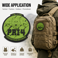 Patch personnalisé avec lettre sur mesure, badge en PVC souple 2D/3D, thermocollant ou à coudre pour T-shirt
