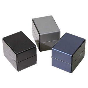 Caja de reloj universal personalizada de PU cepillado avanzado con espejo LED abatible para joyería, para hombres y mujeres, embalaje de regalo para relojes de bolsillo. - Product Image 5